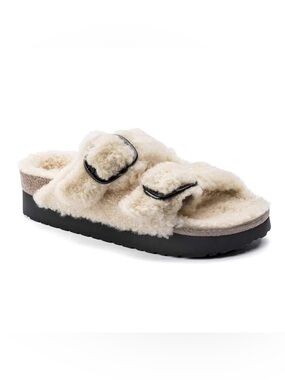 NWOT Birkenstock Papillio Arizona Big Buckle Shearling Sandals SZ EU-41 US-10